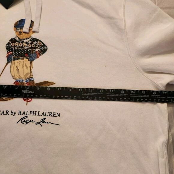 Ralph Lauren Ski Polo Bear Fleece Hoodie Men XXL Fair Isle Sweater Christmas - Picture 4 of 8